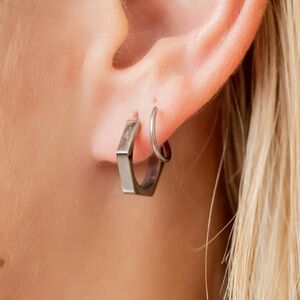 Zaana Double Hoops in Silver